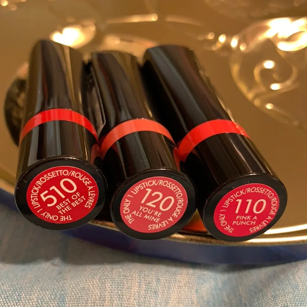 NEW RIMMEL THE ONLY 1 LIPSTICKS BUNDLE 3 FULL SIZE #510, 120, 110